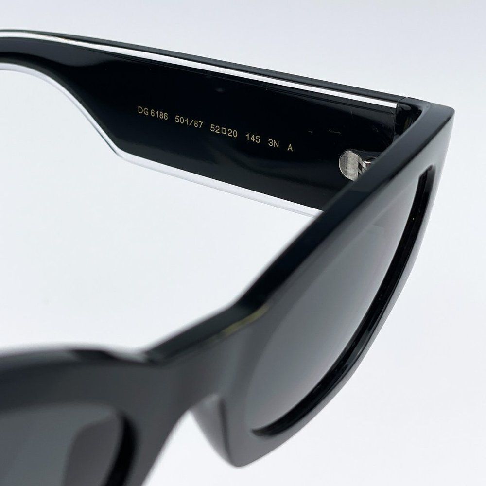 SALE! NEW D&G DG6186 501/87 Black Dark Grey Cat Eye Women Sunglasses - Picture 10 of 11